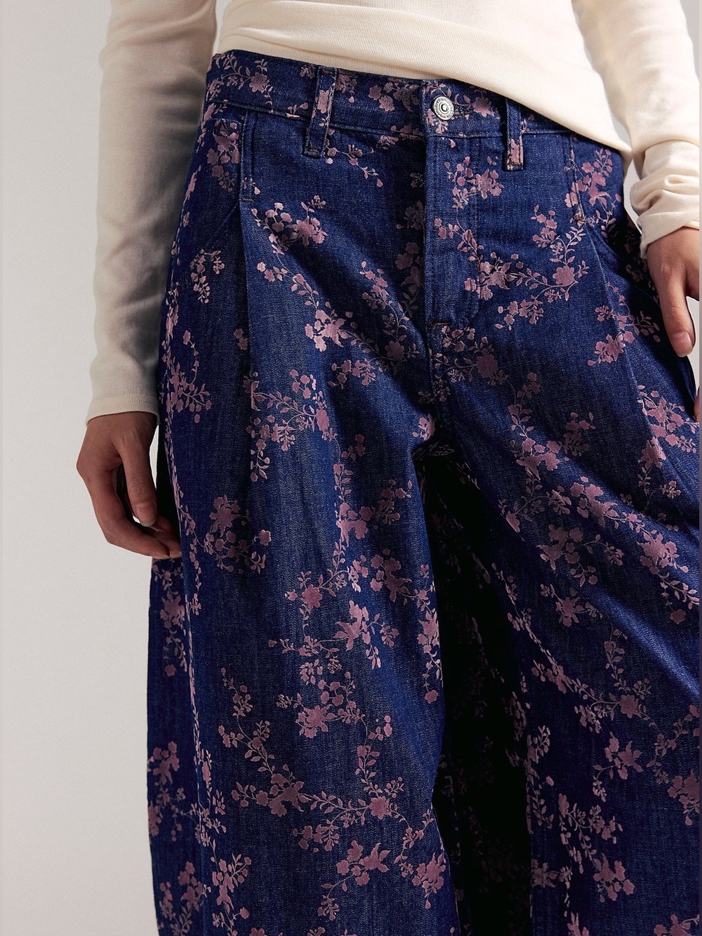 Free People We The Free Jeans About That Baggy Trousers Barrel Balloon Flocked - Picture 4 of 13